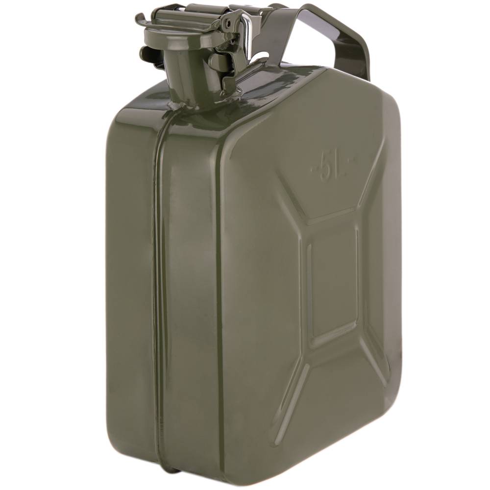 Metalen blik voor benzine of diesel 5 L groen