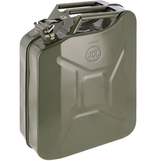Metalen vat voor benzine of diesel 20 L groen