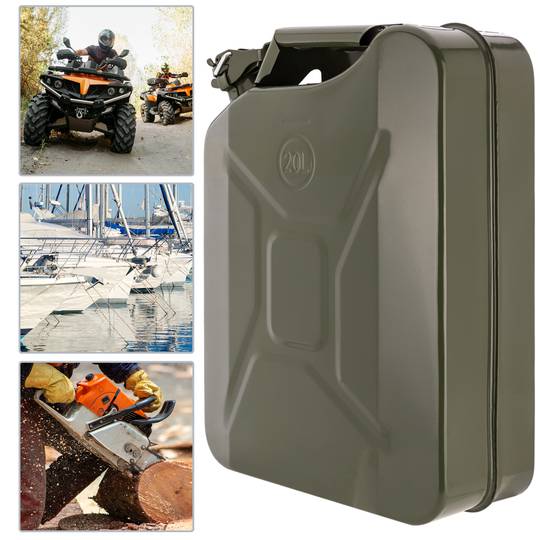 Metalen vat voor benzine of diesel 20 L groen