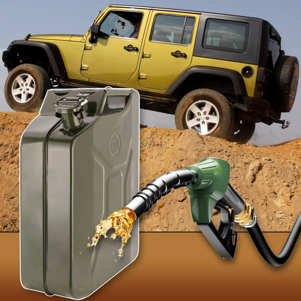 Metalen vat voor benzine of diesel 20 L groen