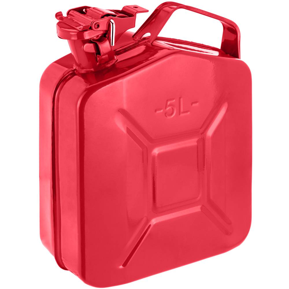 Metalen bus voor benzine of diesel 5 L rood