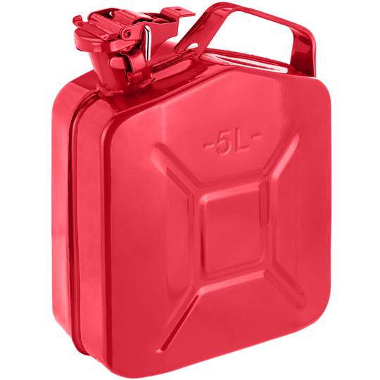 Metalen bus voor benzine of diesel 5 L rood