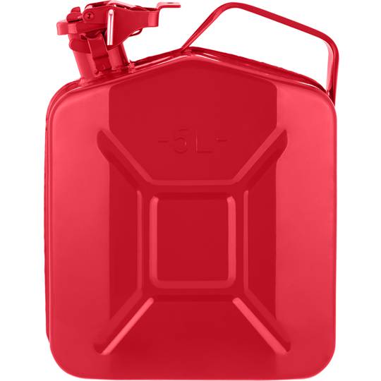 Metalen bus voor benzine of diesel 5 L rood
