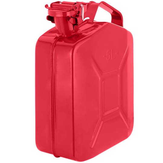 Metalen bus voor benzine of diesel 5 L rood