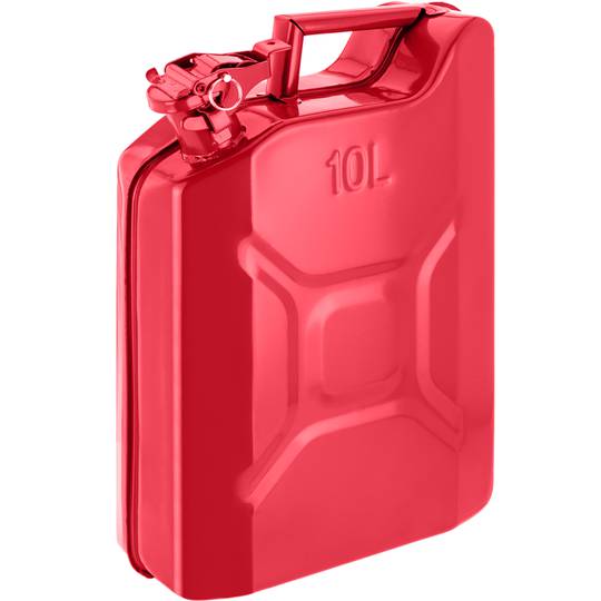 Metalen vat voor benzine of diesel 10 L rood