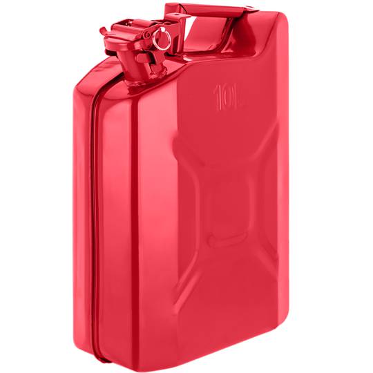 Metalen vat voor benzine of diesel 10 L rood