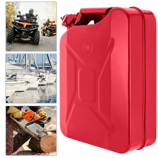 Bidón metálico para gasolina o diésel 20 L rojo