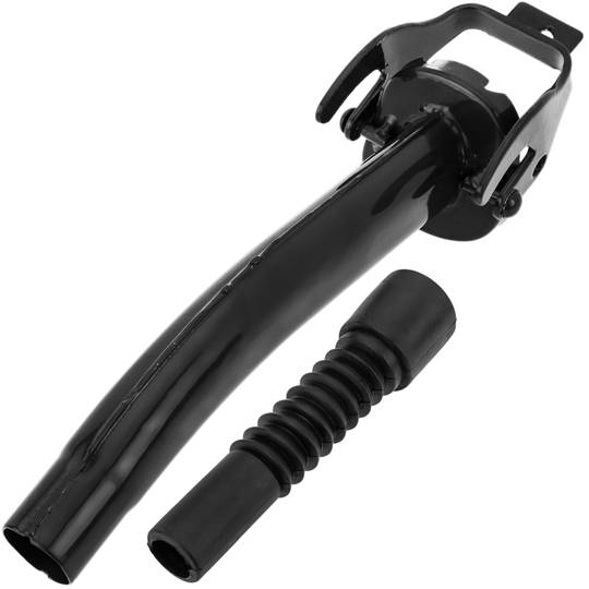 Afneembaar mondstuk metalen trommel voor benzine of diesel zwart