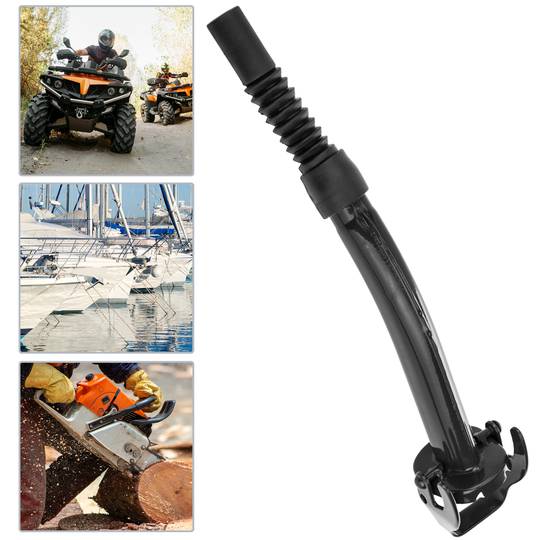 Afneembaar mondstuk metalen trommel voor benzine of diesel zwart