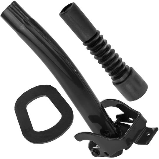 Afneembaar mondstuk metalen trommel voor benzine of diesel zwart