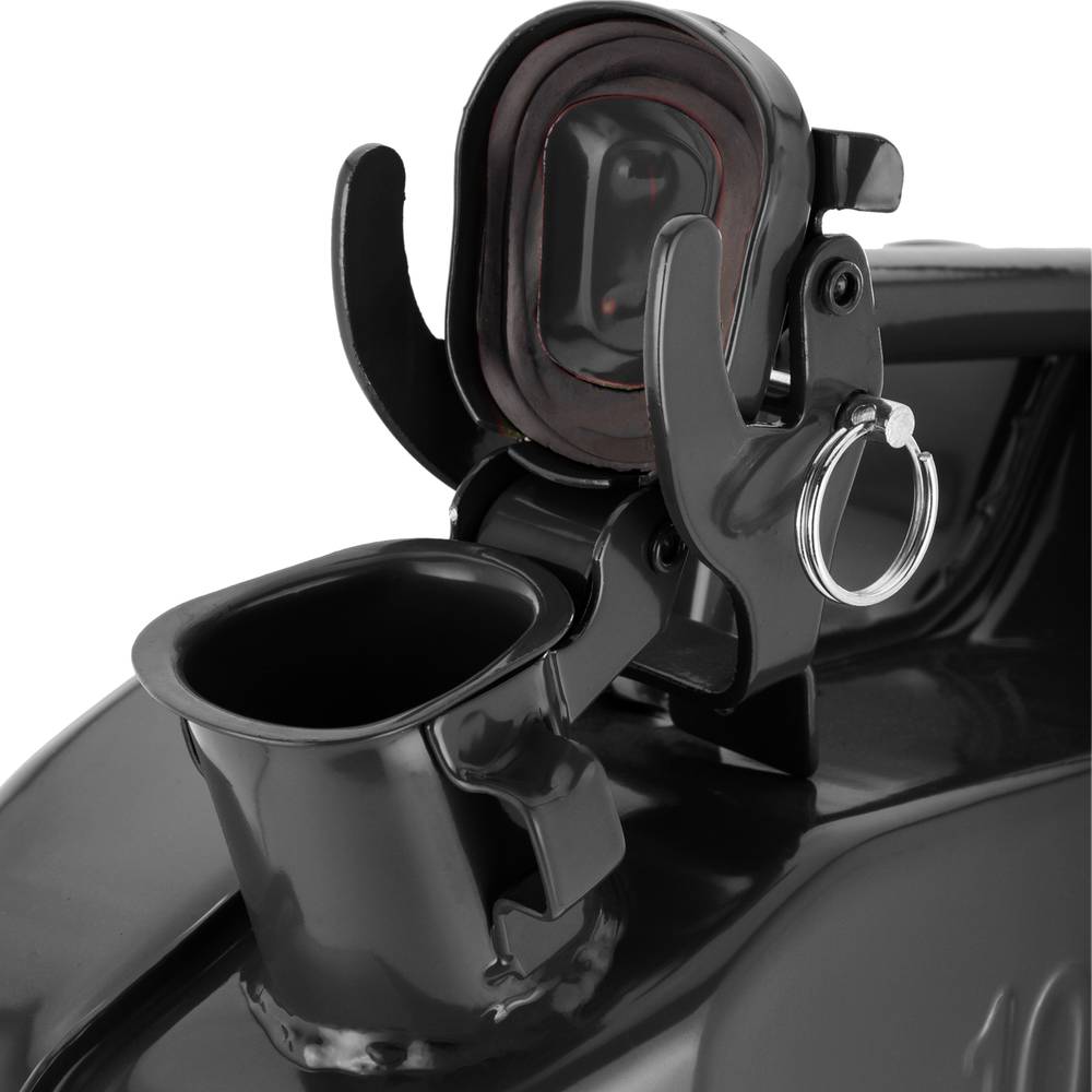 Metalen vat voor benzine of diesel 10 L zwart