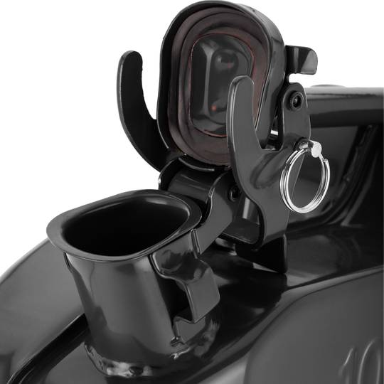 Metalen vat voor benzine of diesel 10 L zwart