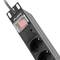 Lanberg PDU-08F-0200-BK 1U pozioma aluminiowa listwa zasilająca jednofazowa czarna