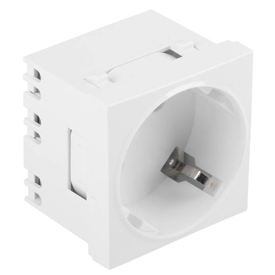 Lanberg AC-4545-FW wtyk typ F biały, wykonany z poliwęglanu (PC), 250 V, 16 A