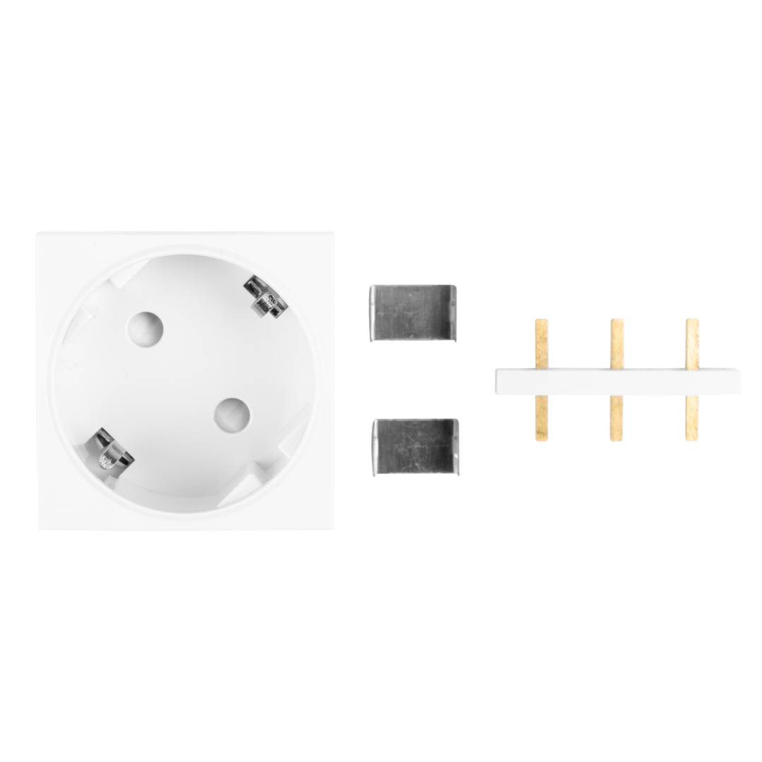 Lanberg AC-4545-FW wtyk typ F biały, wykonany z poliwęglanu (PC), 250 V, 16 A