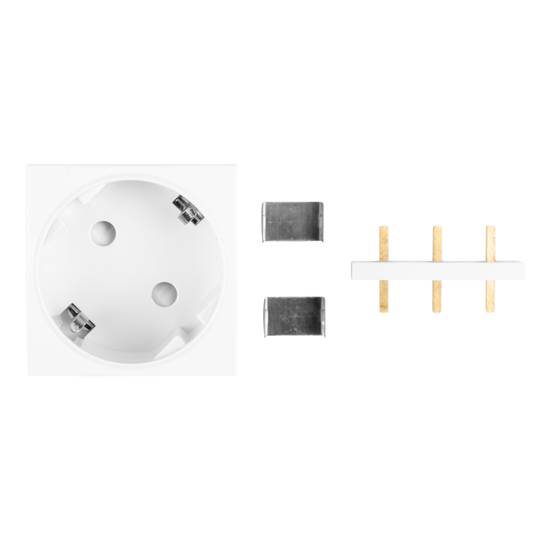 Lanberg AC-4545-FW wtyk typ F biały, wykonany z poliwęglanu (PC), 250 V, 16 A