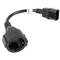 Cabo adaptador Lanberg CA-C14E-10CC-0018-BK Schuko CEE7 fêmea para IEC 320 C14 macho 20 cm