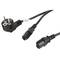 Cable de alimentación de Lanberg CA-C13C-13CC-0018-BK Schuko CEE 7/7 hembra a 2x IEC320 C13 2 m