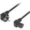 Cable de alimentación de Lanberg CA-C13C-12CC-0018-BK Schuko CEE 7/7 hembra a IEC320 C13 acodado 1.8 m