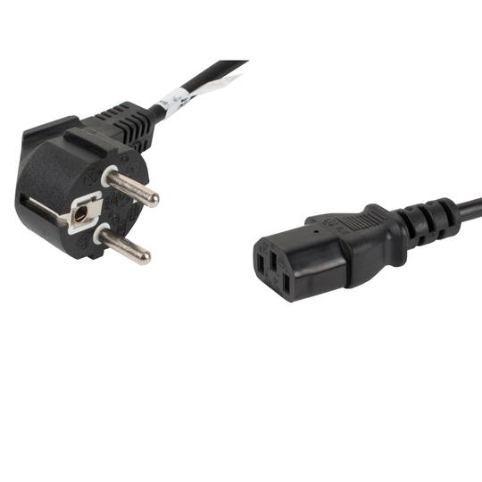 Cavo di alimentazione Lanberg CA-C13C-10CC-0018-BK Schuko CEE 7/7 femmina a IEC320 C13 2,5 A 1,8 m