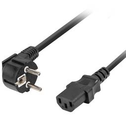 Przewód zasilający Lanberg CA-C13C-11CC-0018-BK Schuko CEE 7/7 żeński wg IEC320 C13 10A 1,8m