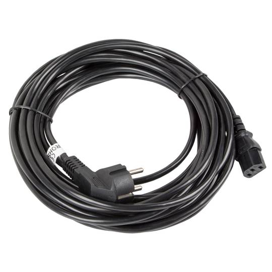 Lanberg Netzkabel CA-C13C-11CC-0100-BK Schuko CEE 7/7 Buchse auf IEC320 C13 10 m