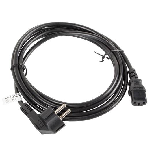 Lanberg Netzkabel CA-C13C-11CC-0030-BK Schuko CEE 7/7 Buchse auf IEC320 C13 3 m