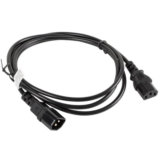 Cable allargador d'alimentació CPU de Lanberg IEC320 C13 femella a IEC320 C14 mascle 1.8 m