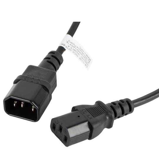 Cable allargador d'alimentació CPU de Lanberg IEC320 C13 femella a IEC320 C14 mascle 1.8 m