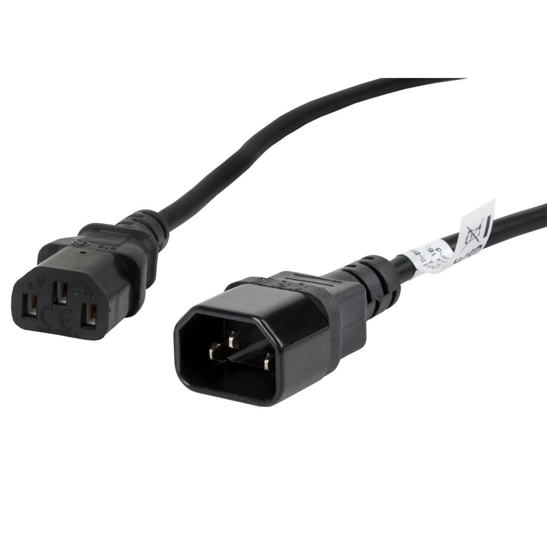 Lanberg CPU power extension cable IEC320 C13 female to IEC320 C14 male VDE 1.8 m