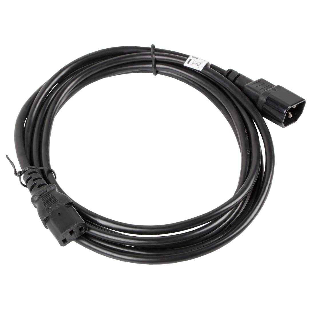 Cabo de extensão de energia da CPU Lanberg IEC320 C13 fêmea para IEC320 C14 macho VDE 3m