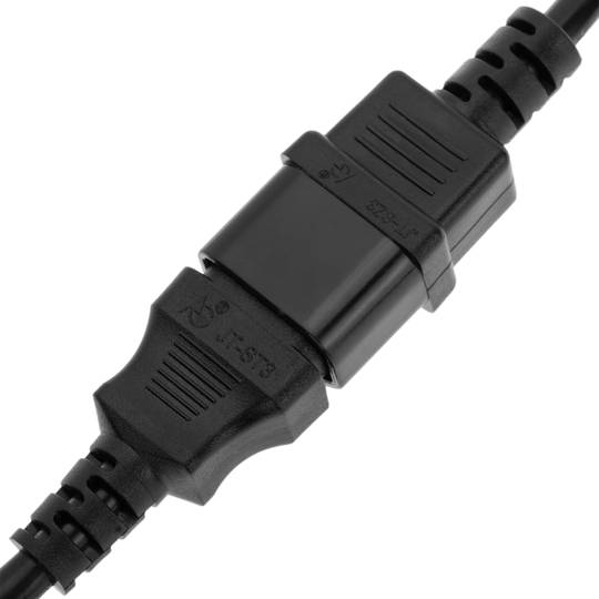 Cabo de extensão de energia da CPU Lanberg IEC320 C13 fêmea para IEC320 C14 macho VDE 3m