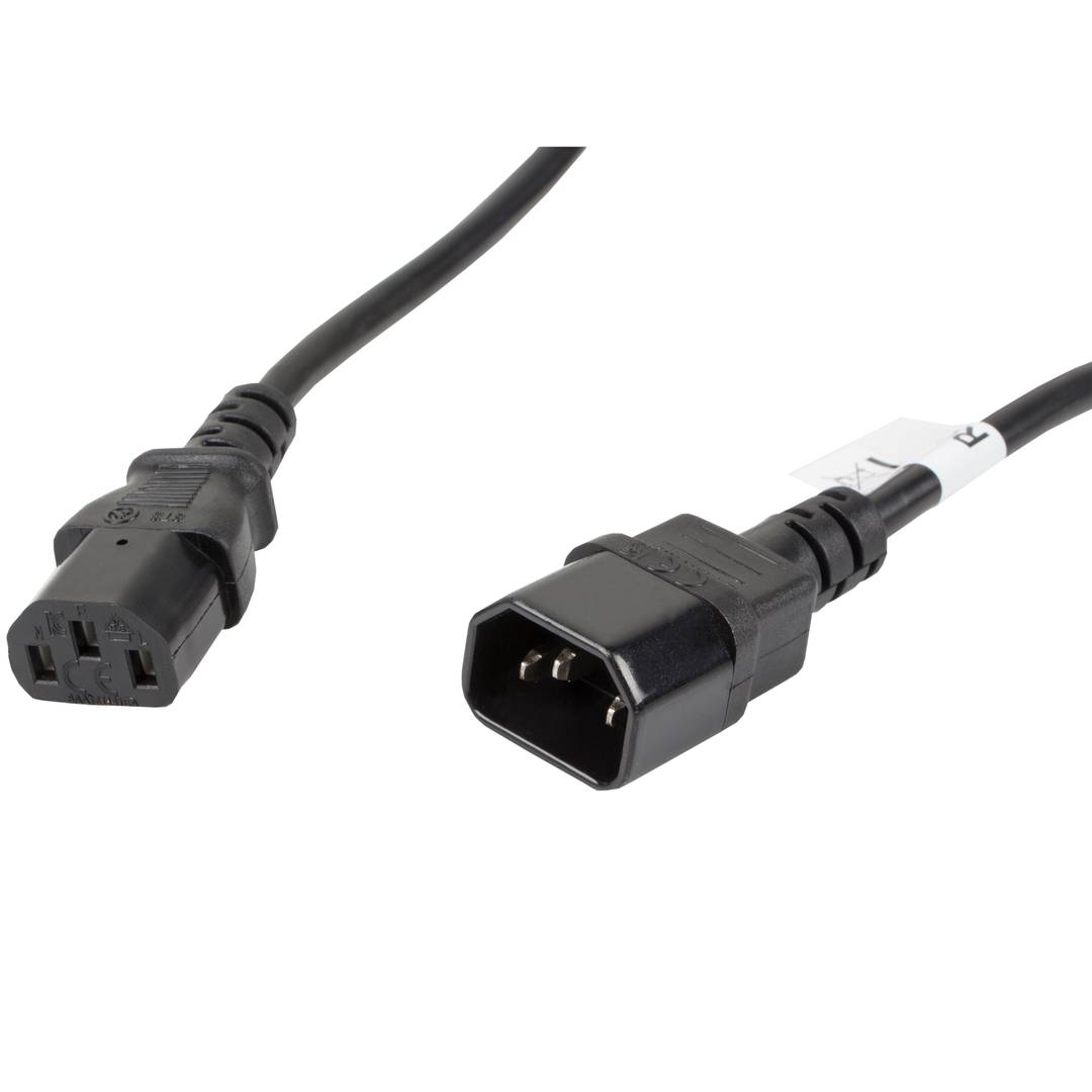 Lanberg CPU Stromverlängerungskabel IEC320 C13 Buchse auf IEC320 C14 Stecker VDE 5m