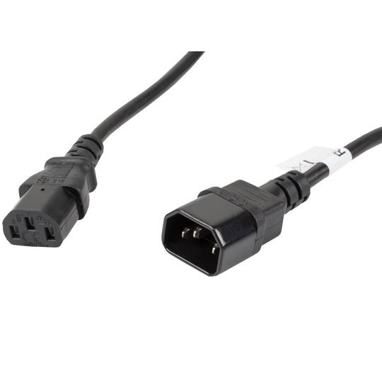 Lanberg CPU Stromverlängerungskabel IEC320 C13 Buchse auf IEC320 C14 Stecker VDE 5m