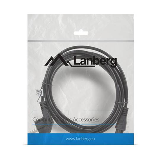 Stromkabel von Lanberg Schuko-Stecker auf IEC 320 C5-Stecker 3 Meter