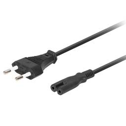 Kabel zasilający Lanberg EIGHT Schuko męski na IEC 320 C7 EU żeński 1,8m czarny CA-C7CA-10CC-0018-BK