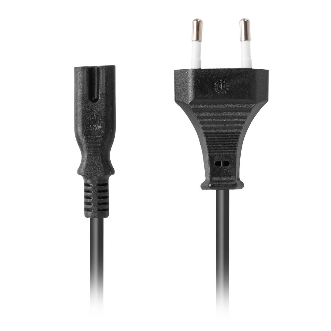 Kabel zasilający Lanberg EIGHT Schuko męski na IEC 320 C7 EU żeński 1,8m czarny CA-C7CA-10CC-0018-BK