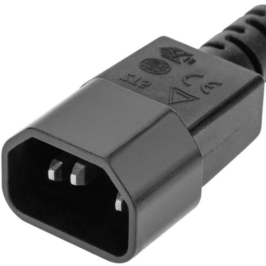 Kabel elektryczny 3x0,75mm² IEC60320 C13-żeński do C14-męski 1,5m