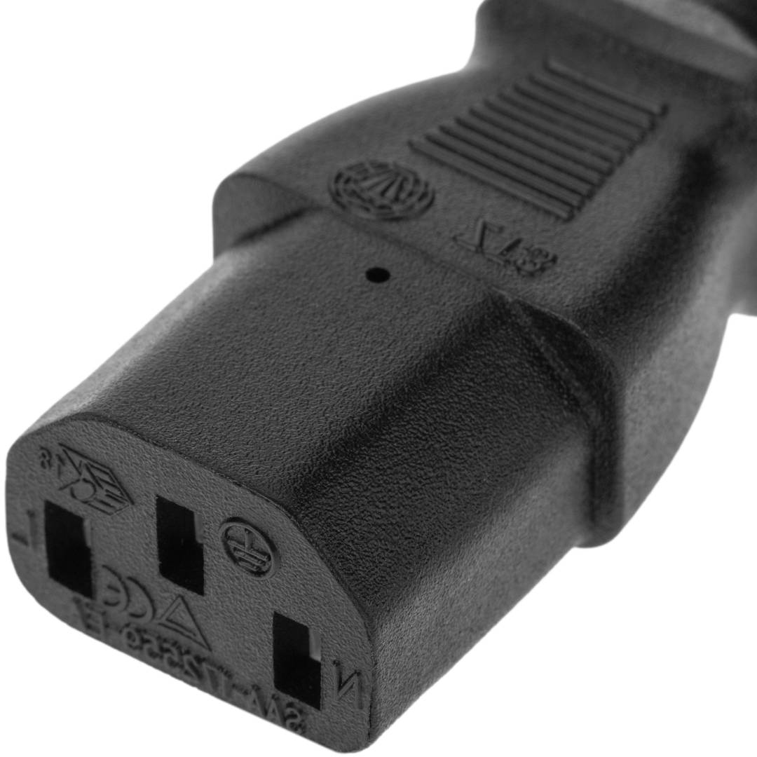 Kabel elektryczny 3x0,75mm² IEC60320 C13-żeński do C14-męski 1,5m