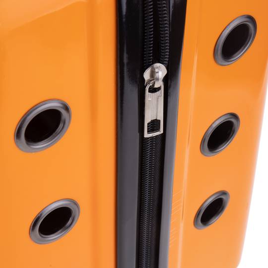 Maleta per a transport de mascotes gat i gos Transportí de plàstic rígid taronja