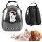 Mochila para transporte de mascotas gato y perro Transportin de plástico rígido gris