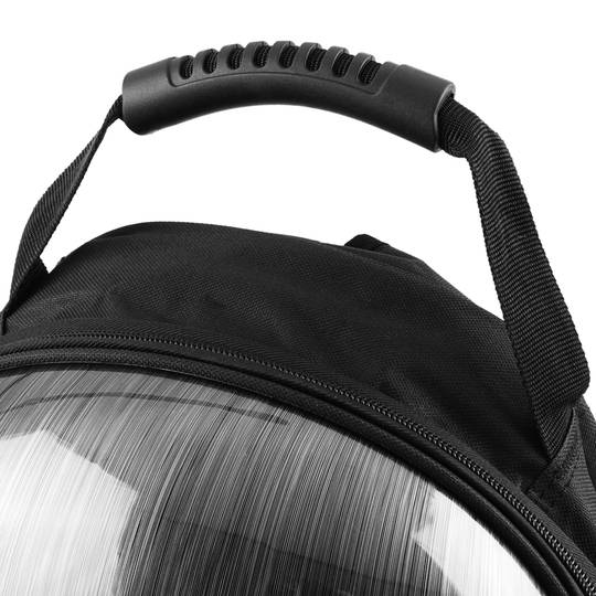 Mochila para transporte de mascotas gato y perro Transportin de plástico rígido gris