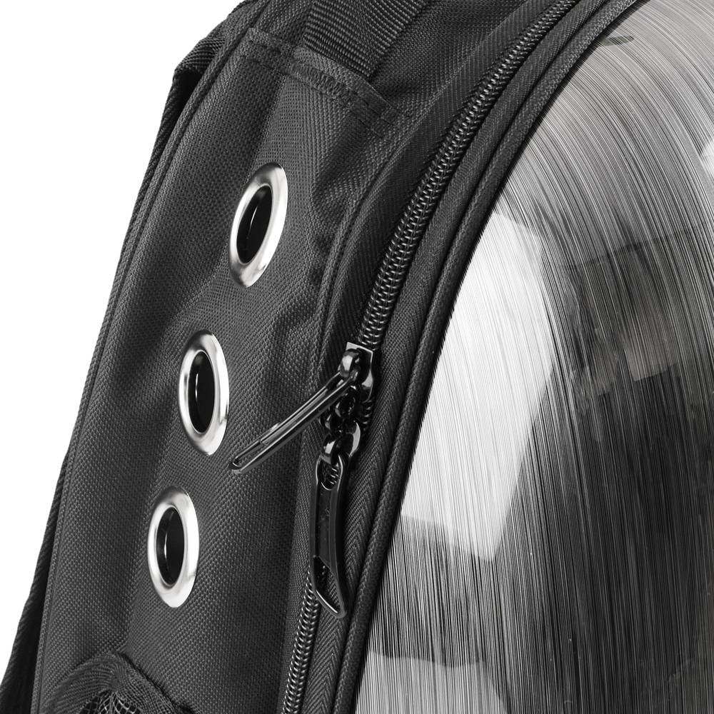 Mochila para transporte de mascotas gato y perro Transportin de plástico rígido gris
