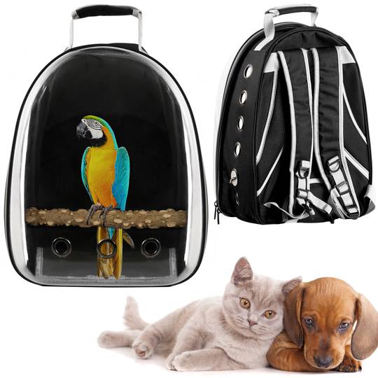Vinnykud Transportin Pájaros Bolsa de Transporte para Pájaros Transpirable Bolsa de Viaje con Soporte Extraíble para Mascotas Loro Pájaro Gato 