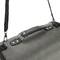 Pet carrier for cats and dogs. rigid travel bag in gray soft PU surface