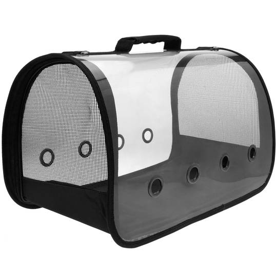 Sac de transport des animaux de compagnie en plastique transparent