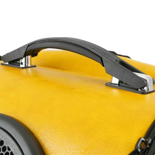 Kat en hond transporttas voor huisdieren Geel lederen faux transport