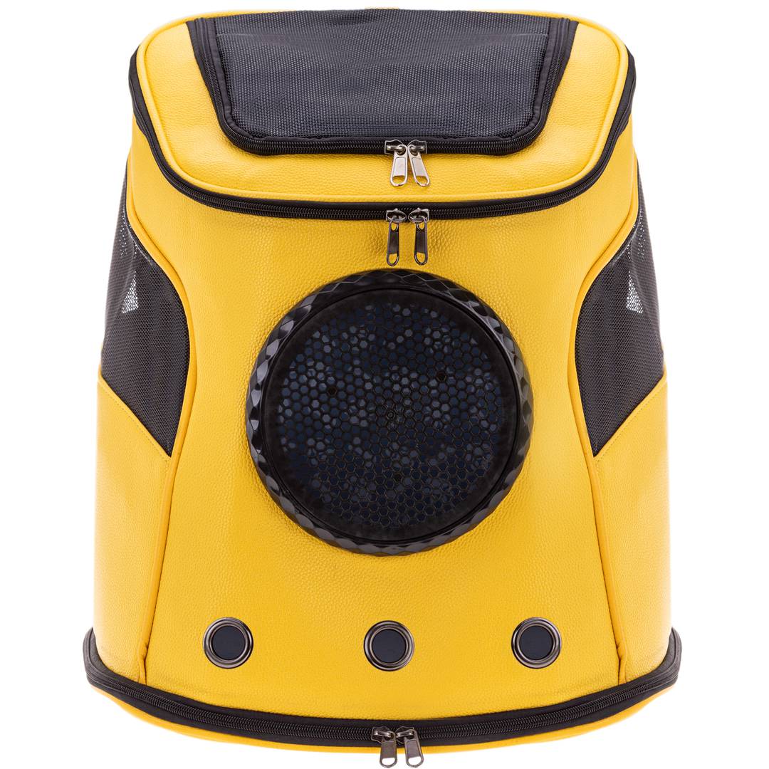 Pet Carrier Rucksack für Katzen und Hunde Kunstleder Pet Carrier, schwarz, Farbe schwarz