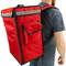 Mochila isotérmica 35 x 49 x 25 cm vermelha para churrascos e entrega de pedidos de comida em motocicleta ou bicicleta