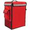 Mochila isotérmica 35 x 49 x 25 cm vermelha para churrascos e entrega de pedidos de comida em motocicleta ou bicicleta